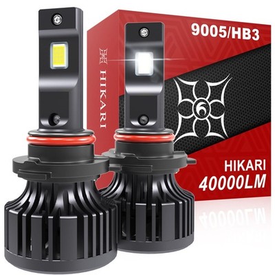 HIKARI WINGS 2026 40000LM 9005 HB3 LED Bulbs, 45W Upgraded Core Chips, High L...