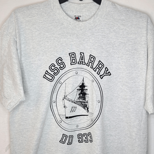 Vintage USS Barry DD 933 United States Navy Destroyer T Shirt Size XL - Picture 2 of 9