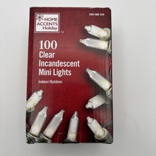 100 Clear Home Accents Holiday Clear Incandescent Mini Lights INDOOR/OUTDOOR