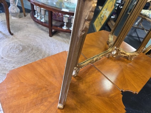 BEAUTIFUL VINTAGE GILDED FRENCH LOUIS XVI STYLE TRI-FOLD MIRROR ROCOCO/ART DECO - Picture 22 of 23