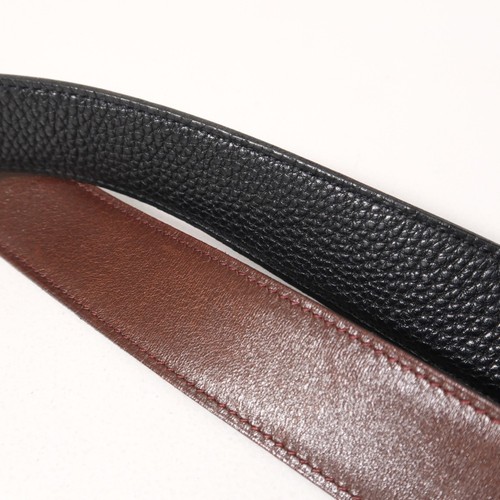 Cintura Hermes taglia 105 F incisa reversibile pelle fibbia argento made in France - Foto 8 di 10