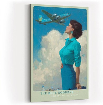 Sinus Art Paul Sinus Wandbild The Blue Goodbye mit stilvoller Frau im