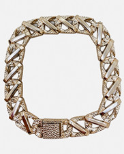 Preowned 9ct yellow gold chunky link bracelet, hallmarked, 14.1grams!