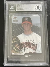 Cliff Lee signed 2001 Jupiter Hammerheads Pre-RC BAS Authentic Autograph AUTO