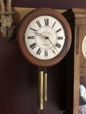 Beringer Bros Of Belfast Drewniany talerz Szkolny zegar ścienny do renowacji