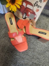 Nine West Griselda Coral Orange Sandals  Size 8