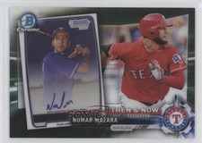 2017 Topps Chrome Bowman Then and Now Green Refractor 50/99 Nomar Mazara 0a1