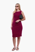 Chanel Pink Tweed 2016F Runway Dress Size 42