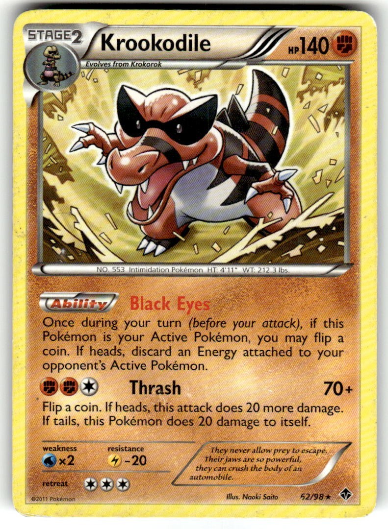 Pokemon Emerging Powers 62/98 Krookodile NON-hOLO