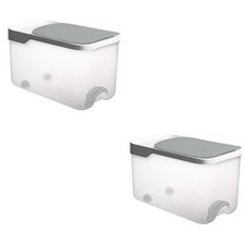 2pcs 5kg Rice Storage Container Household Dry Cereal Flour Clear Bucket Cat Bin 10.68 per kilo