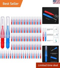 100 Pcs Braces Dental Brush Flosser for Cleaner Interdental Brush Tooth Floss...