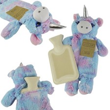 Neuheit Einhorn Wärmflasche Plüsch Kunstfell | Weihnachten Geschenk