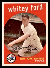 1959 Topps 430 Whitey Ford Yankees Ex-mt Set Break 556431 Kycards 1959 Topps 430 Whitey Ford Yankees Ex-mt Set Break 556431 Kycards