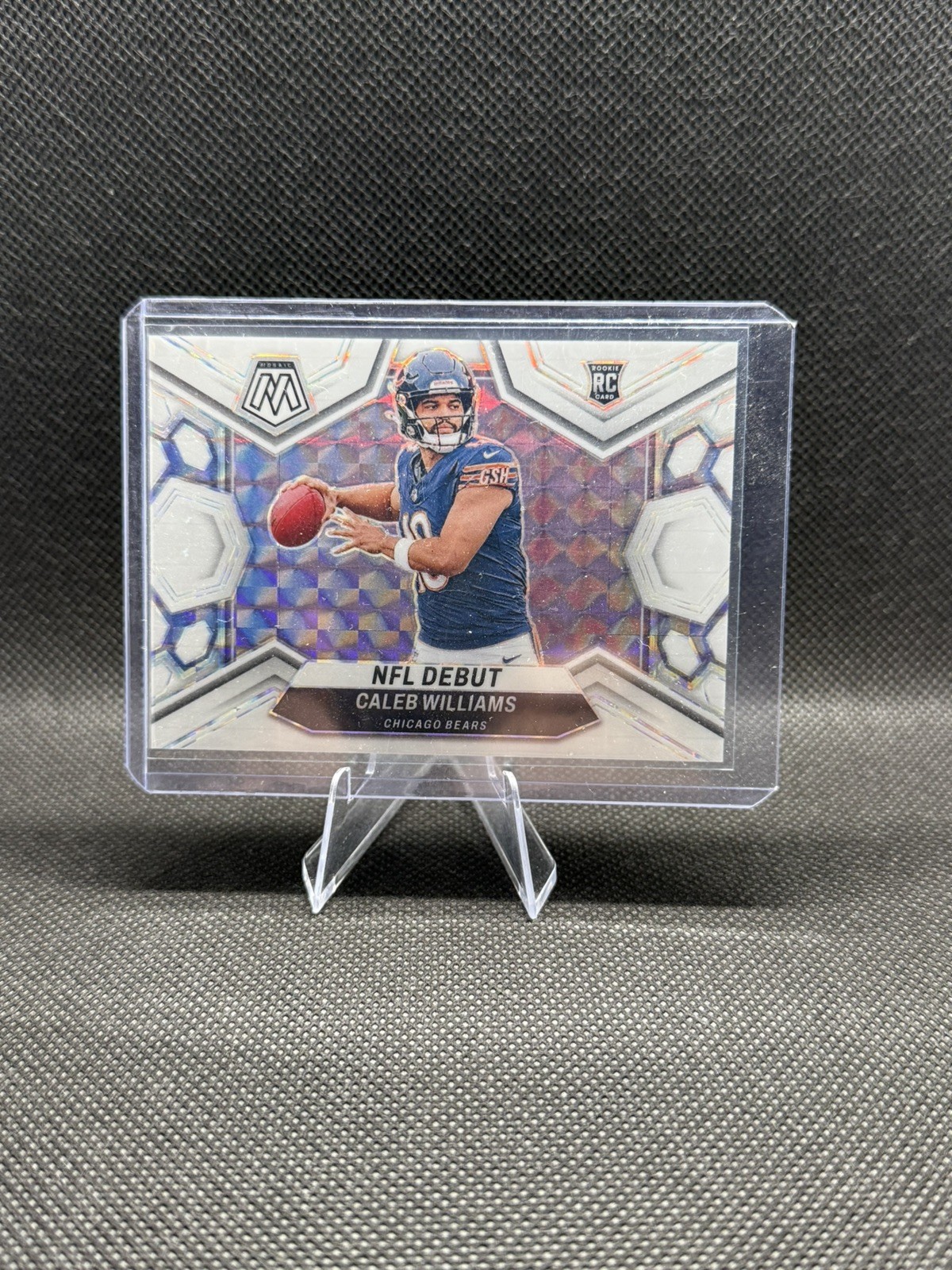 2024 Panini Mosaic - NFL Debut Caleb Williams #289 White Mosaic Prizm /25 (RC)