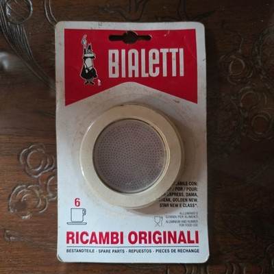 Original Bialetti Ersatzteil - Dichtung & Filter - 6 Tassen gewölbte Herdplatte Espresso
