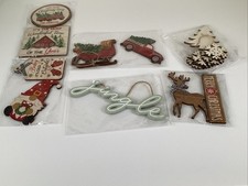 Christmas Decorations 6 pack Assorted- Wooden