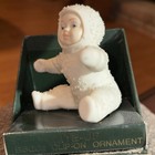 Vintage Department 56 Snowbabies Bisque Clip-On Christmas Ornament w Box — photo 4