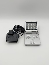 Nintendo Game Boy Advance SP AGS-001 Silver Console & Official UK Charger
