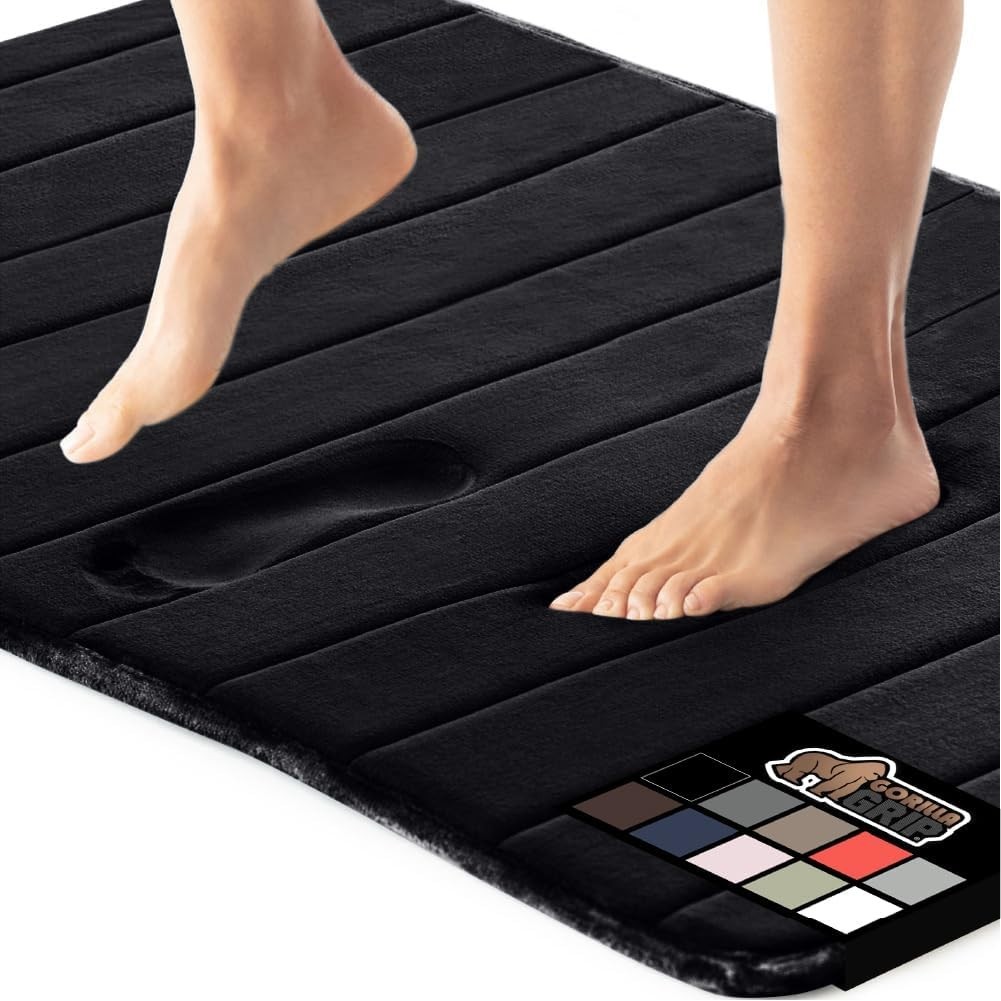 Oversized Memory Foam Bath Mat 24x60 Nonslip Absorbent Extra-Long Rug