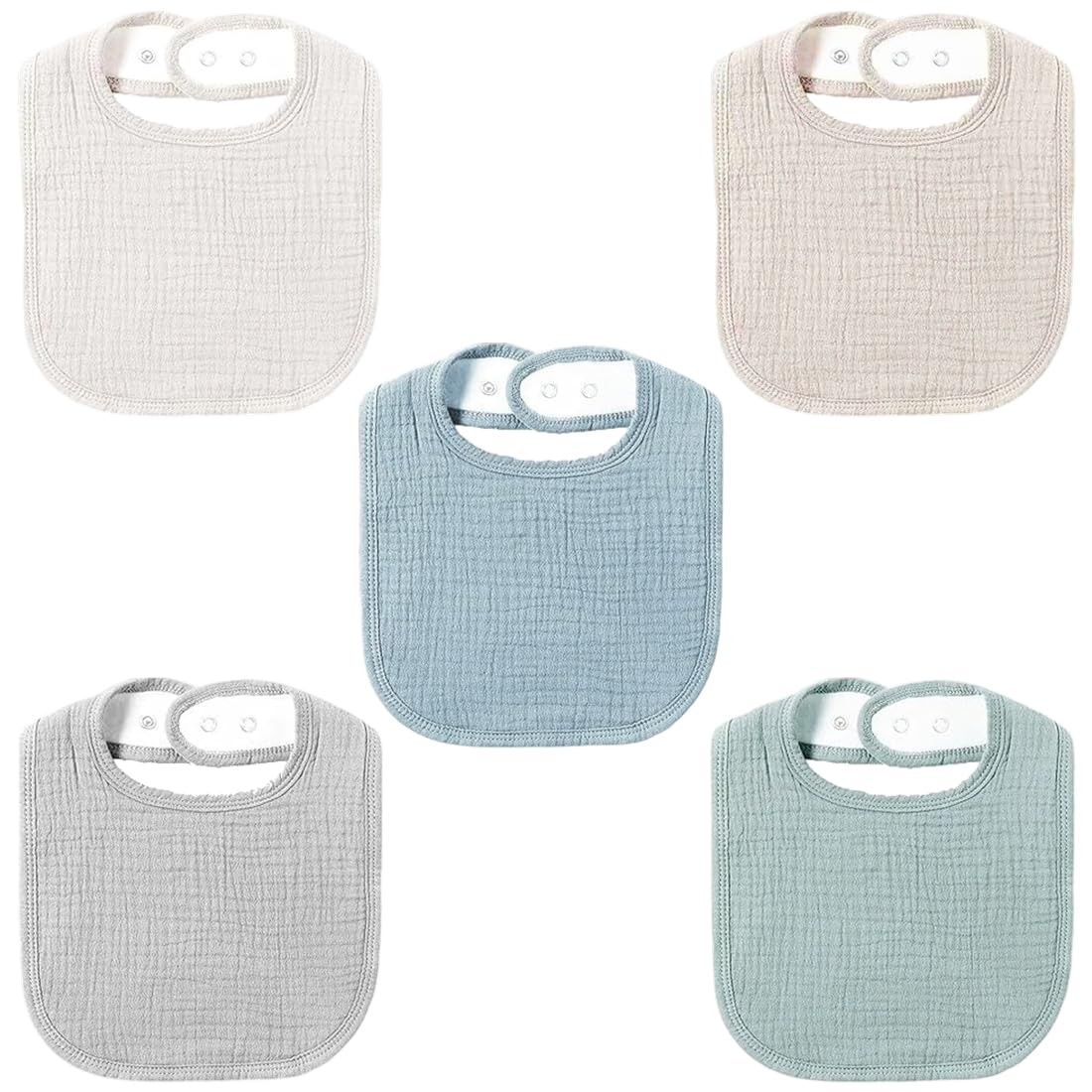 Bavoir en mousseline de coton absorbant lot de 5 bavoirs d'épaule anti-reflux