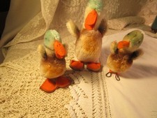 VTG STEIFF 3 TALLUS GEECE 6"-2-4" LEFT ONE HAS BUTTON