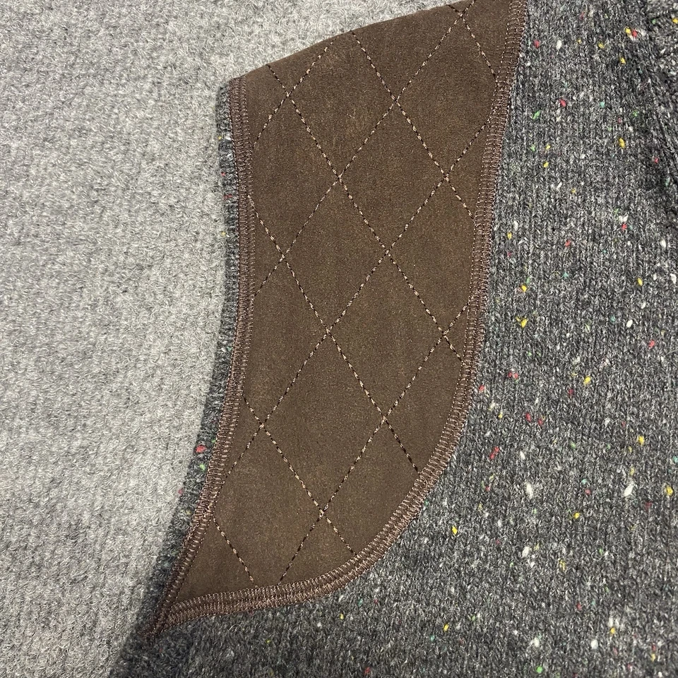 Chaleco Daniel Cremieux Para Hombres Lana Cremallera Completa Gris Talla Grande Usado en Excelente Condición Parche Exterior Foto 3 de 4