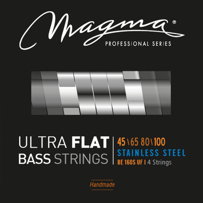 Magma Electric Bass Strings Medium Light- Steel Ultra Flat Strings - Long Scale