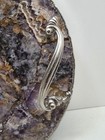 Natural Amethyst Agate 12" Serving Tray With Silver  Edges &Handles  — photo 4