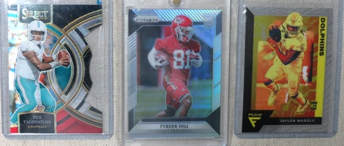2016 Prizm TYREEK HILL Silver Refractor ROOKIE CARD + TUA + WADDLE Dolphins MINT