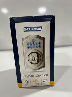 Schlage BE365VCAM619 Camelot Keypad Deadbolt Satin Nickel