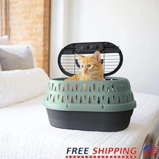 Top Load Cat Carrier Travel Crate Vet Recommended 360 Ventilation Handheld New