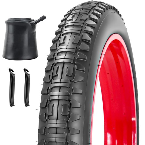 SIMEIQI 20x4.0 26x4.0 Fat Bike Tires Mountain Bike Tires (Black 1 Tire 1 Tube... - Picture 1 of 7