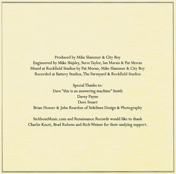 City Boy It's Personal CD USA Renaissance 2009 RMED293 - Bild 4 von 4