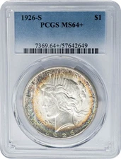 1926-S Peace Silver Dollar $ MS64+ PCGS 950842-4