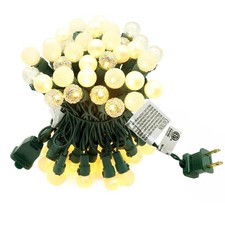 Christmas Lights Outdoor Warm White G15 Glass Bulbs 70 LED 19FT Plug in Mini ...
