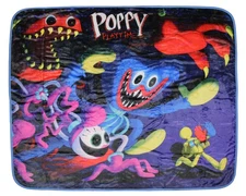 Poppy Playtime Huggy Ultra-Soft Couch Lap Plush Fleece Throw Blanket 50" X 60"