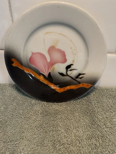 Vintage Jackson China Airbrush Kapok Tree Bread & Butter Plate Mid-century 