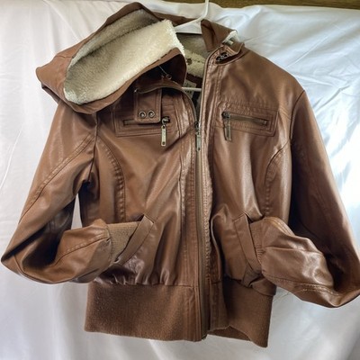 Ashley By 26 International Outerwear Fake Leather Jacket Wool
