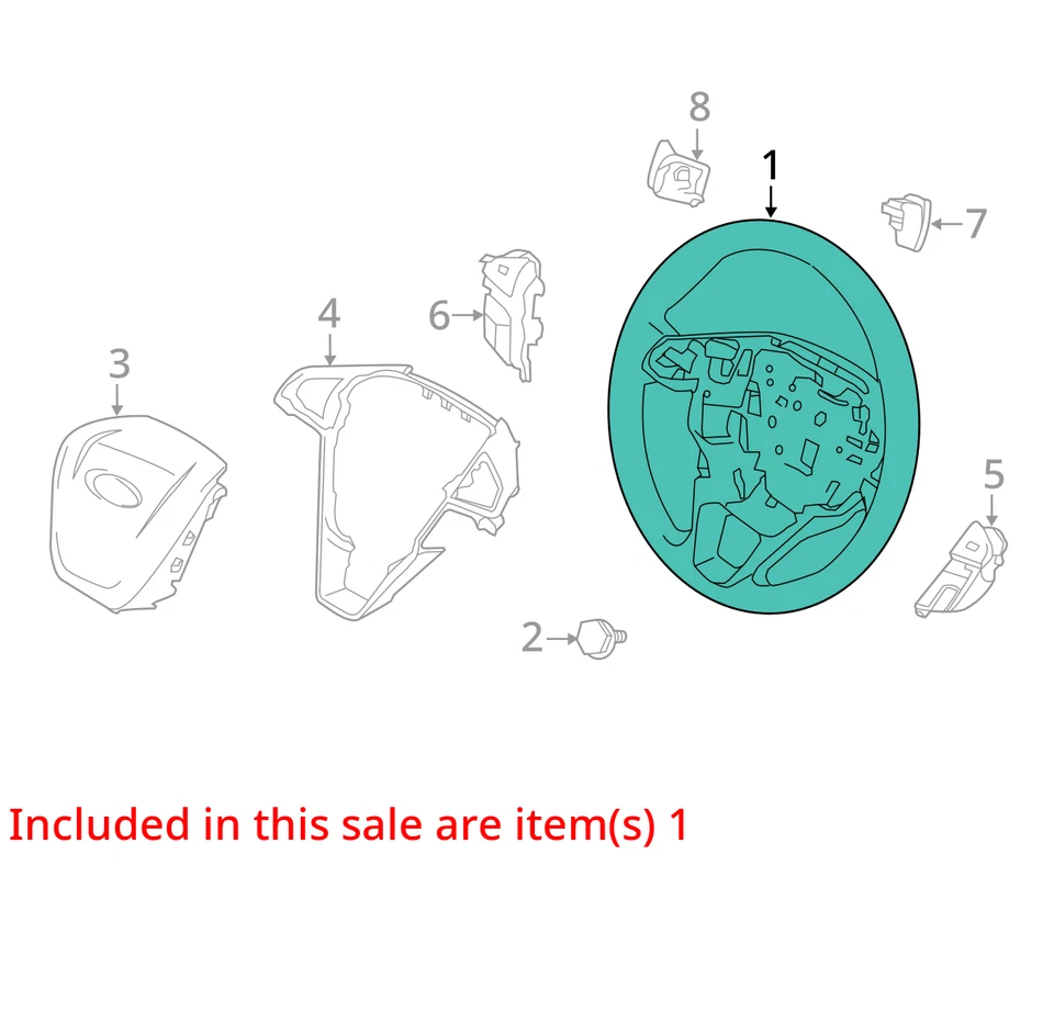 SE ADAPTA A VOLANTE FORD FUSION 13 DS7Z3600EA - NUEVO OEM Foto 3 de 4