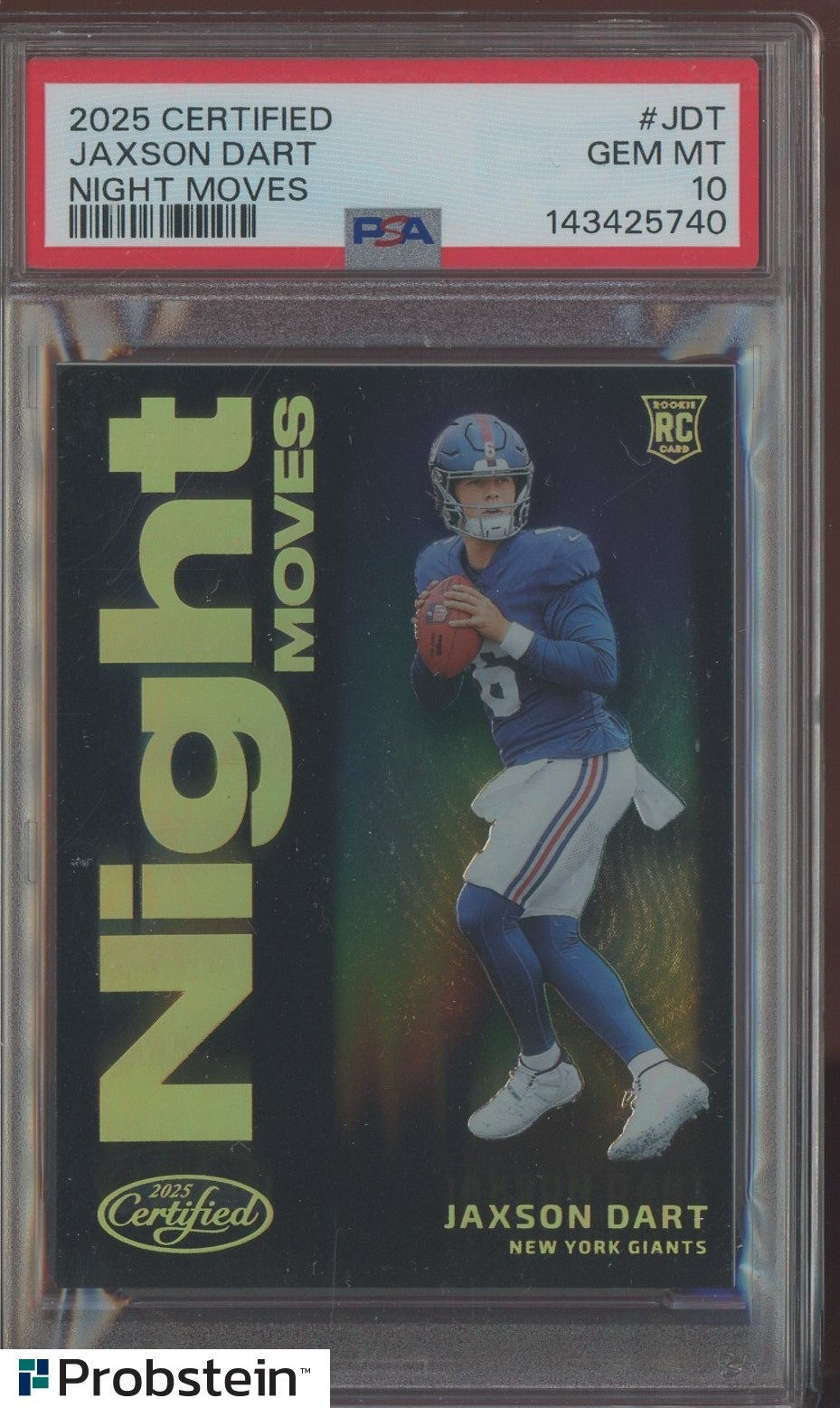 Jaxson Dart Panini Certified Night Moves #JDT Base