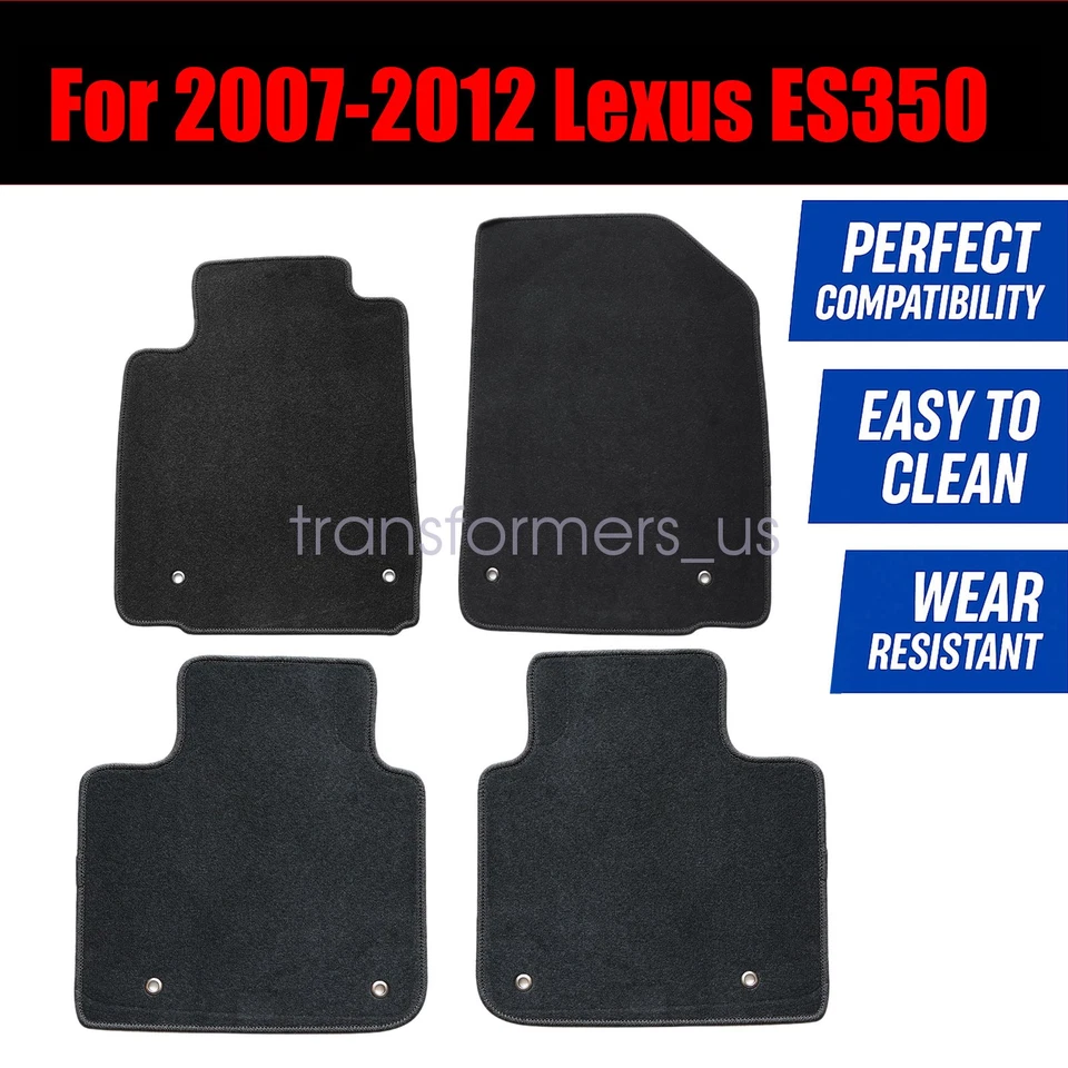 Alfombrillas de terciopelo delanteras y traseras de repuesto para Lexus ES350 2007-2012 nuevas Foto 3 de 4