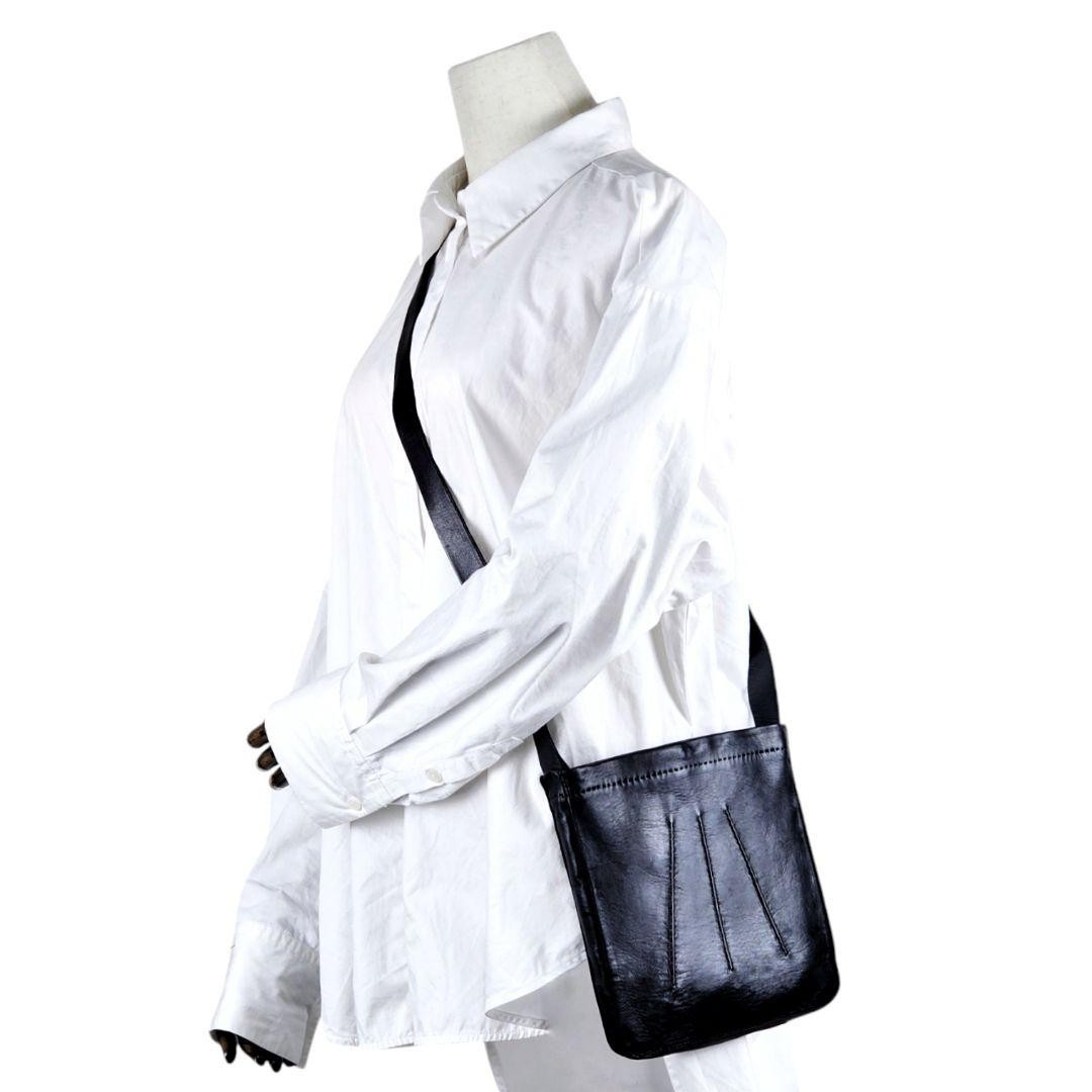 Hermes Toudu Leather Shoulder Pochette Bag Black Authentic Excellent Condition