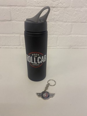 Snap On Tools Trinkflasche & Schlüsselanhänger Rock'n'Roll Cab Express 25 Unzen Aluminiumflasche