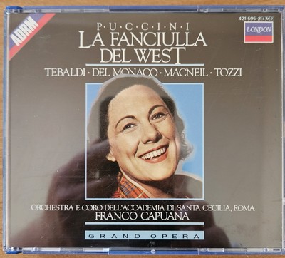Puccini: La Fanciulla Del West (London 421 595-2) Tebaldi Del Monaco Macneil
