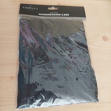Hair Dressing Cape Black One Item New In Packet. One Size Fits All