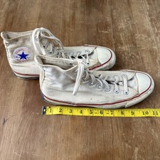 Vintage Converse Chuck Taylor All Star Hi White USA 7.5 Distressed