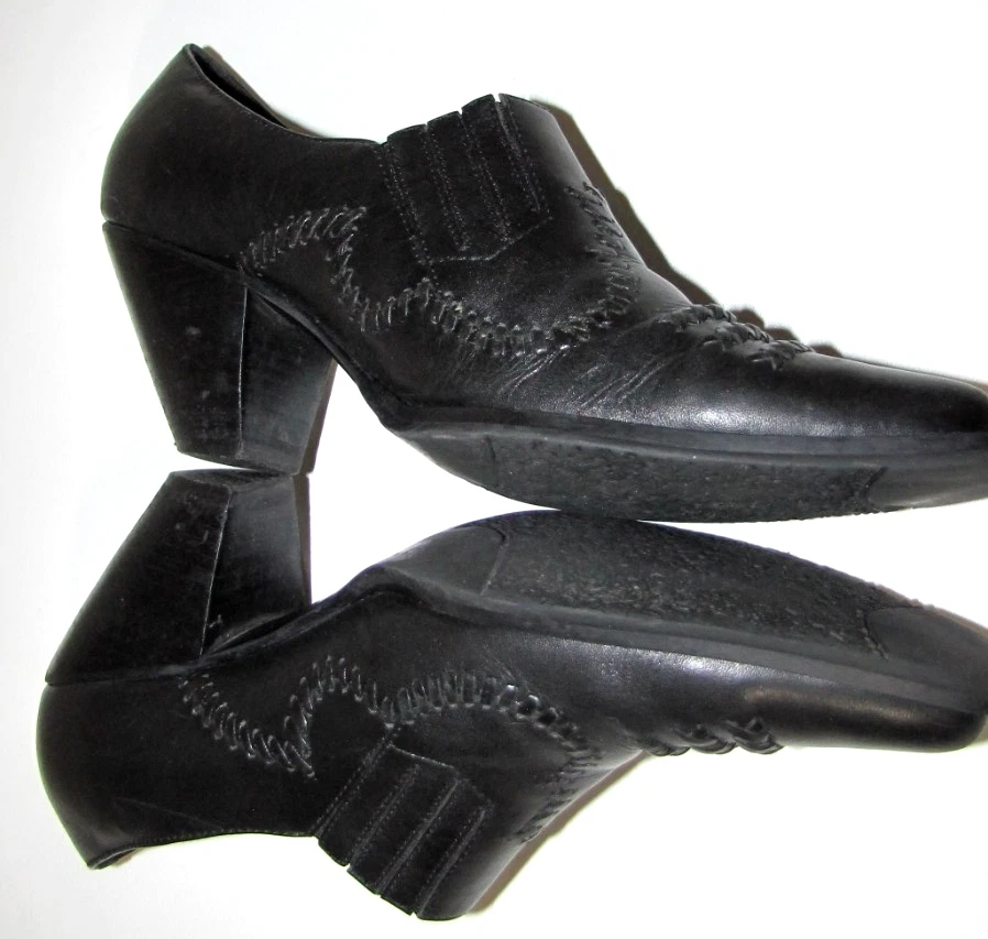 Botines de cuero WHITE MOUNTAIN tacón bloque zapatos punta-puntera occidental-detalle Wm. 8,5 Foto 3 de 4