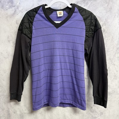 Vintage Umbro Goal Keeper Padded Shirt Medium 18.5x25.5 Purple Long Sleeve