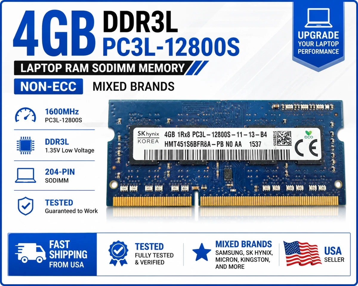 4 GB Capacity per Module DDR3L Computer Memory (RAM) for sale | eBay