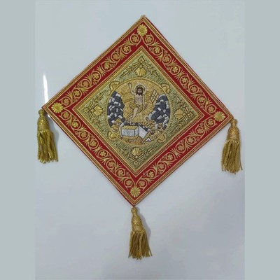 Handmade Orthodox Priest Epigonation | Decorative Embroidered Knee Pad Vestment